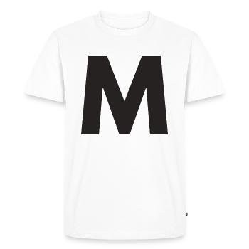 M - Men's Premium Organic T-Shirt - white - Front - Nico (187cm)