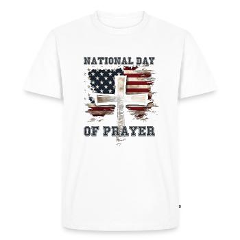 Journée nationale de prière - T-shirt Premium bio Homme - blanc - Devant - Nico (187cm)