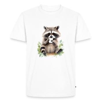 Évier avec style aquarelle café - T-shirt Premium bio Homme - blanc - Devant - Nico (187cm)