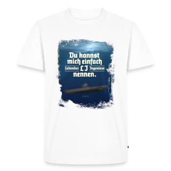 Leitender Ingenieur LI - Männer Premium Bio T-Shirt - Weiß - Vorne - Nico (187cm)