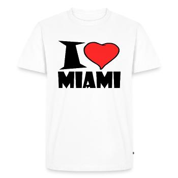 Miami - T-shirt Premium bio Homme - blanc - Devant - Nico (187cm)