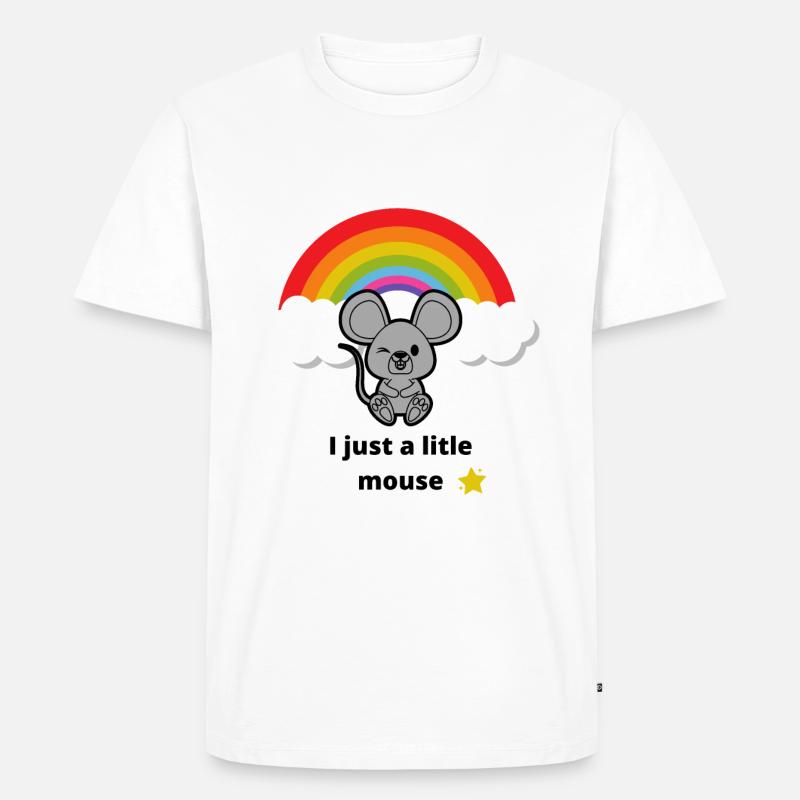 Litle Maus Nice Gift - Männer Premium Bio T-Shirt - Weiß