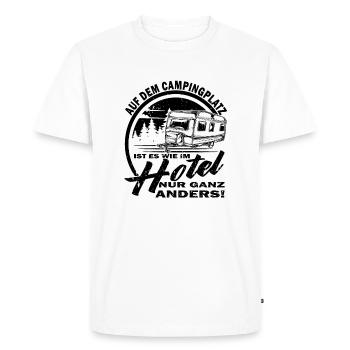 Camping - Motorhome - Caravan - Camping friends - Men's Premium Organic T-Shirt - white - Front - Nico (187cm)