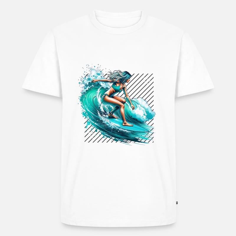 Surf accro à l’océan - T-shirt Premium bio Homme - undefined
