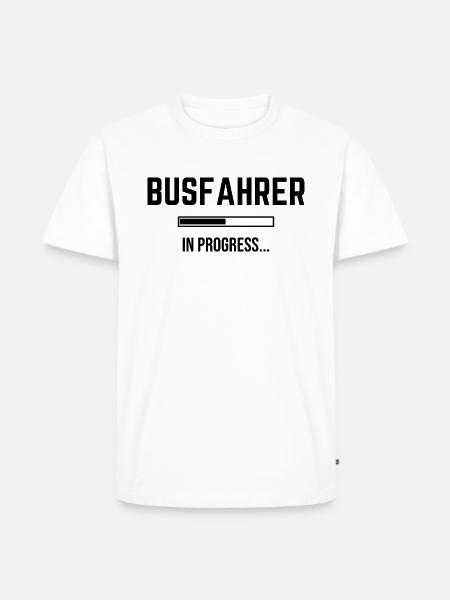 Bus Driver In Progress - Men's Premium Organic T-Shirt - white