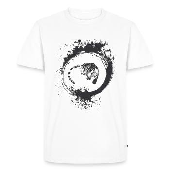 Tigre - T-shirt Premium bio Homme - blanc - Devant - Nico (187cm)