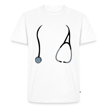 stéthoscopes - T-shirt Premium bio Homme - blanc - Devant - Nico (187cm)