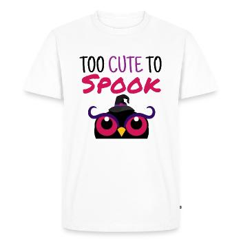Trop mignon à Spook - Sorcière Halloween citrouille - T-shirt Premium bio Homme - blanc - Devant - Nico (187cm)