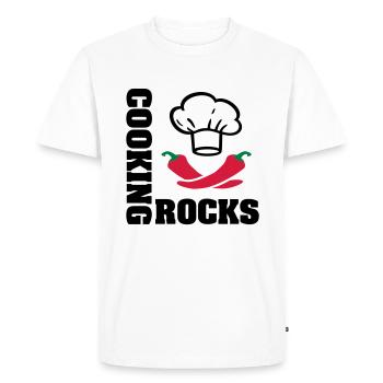 chef Toque de cuisinier - T-shirt Premium bio Homme - blanc - Devant - Nico (187cm)