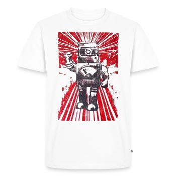 Robot Revolution - Men's Premium Organic T-Shirt - white - Front - Nico (187cm)