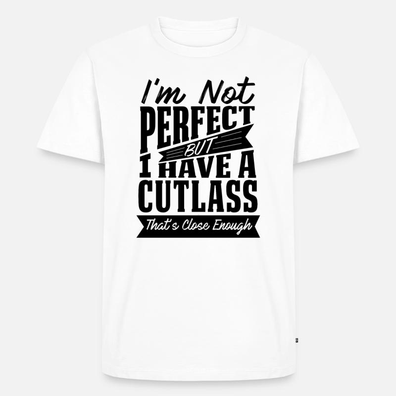PERFEKT MIT CUTLASS AUTO - Männer Premium Bio T-Shirt - Weiß
