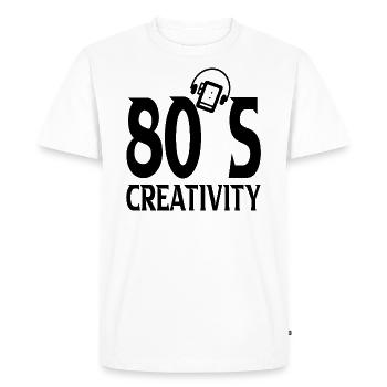 Années 80 - T-shirt Premium bio Homme - blanc - Devant - Nico (187cm)