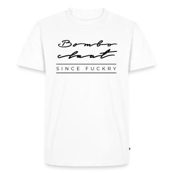 Bomboclaat depuis la baise - T-shirt Premium bio Homme - blanc - Devant - Nico (187cm)
