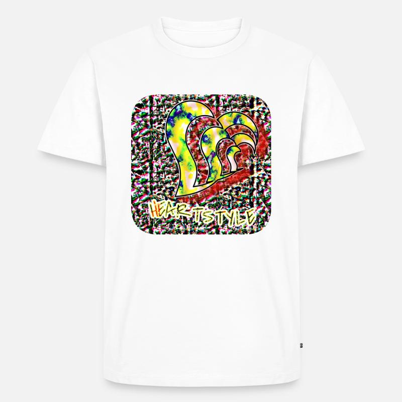 HEARTSTYLE - Männer Premium Bio T-Shirt - Weiß