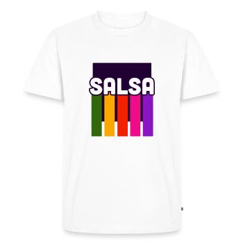Dégradé de salsa - T-shirt Premium bio Homme - blanc - Devant - Nico (187cm)
