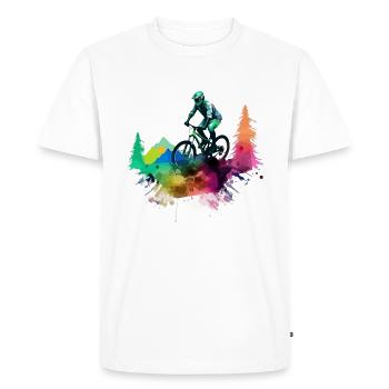 VTT Johann - T-shirt Premium bio Homme - blanc - Devant - Nico (187cm)