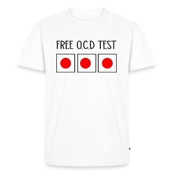 Test OCD gratuit Inner Monk - T-shirt Premium bio Homme - blanc - Devant - Nico (187cm)