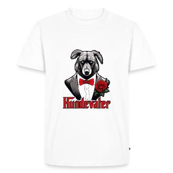 Dog Father, Mafia, Australian Shepherd, Dog Father - Men's Premium Organic T-Shirt - white - Front - Nico (187cm)