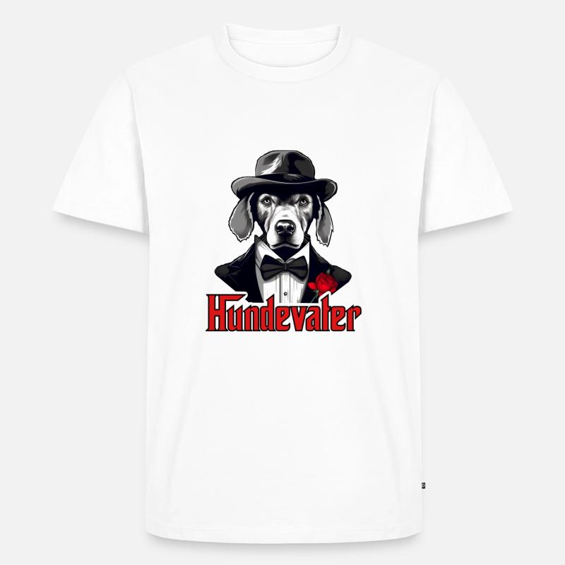 Hundevater, Mafia, Don, - Männer Premium Bio T-Shirt - Weiß