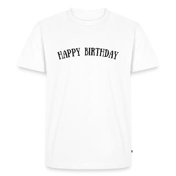 Bon anniversaire - T-shirt Premium bio Homme - blanc - Devant - Nico (187cm)
