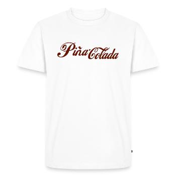 pineapple Graphic Pina Colada - Men's Premium Organic T-Shirt - white - Front - Nico (187cm)
