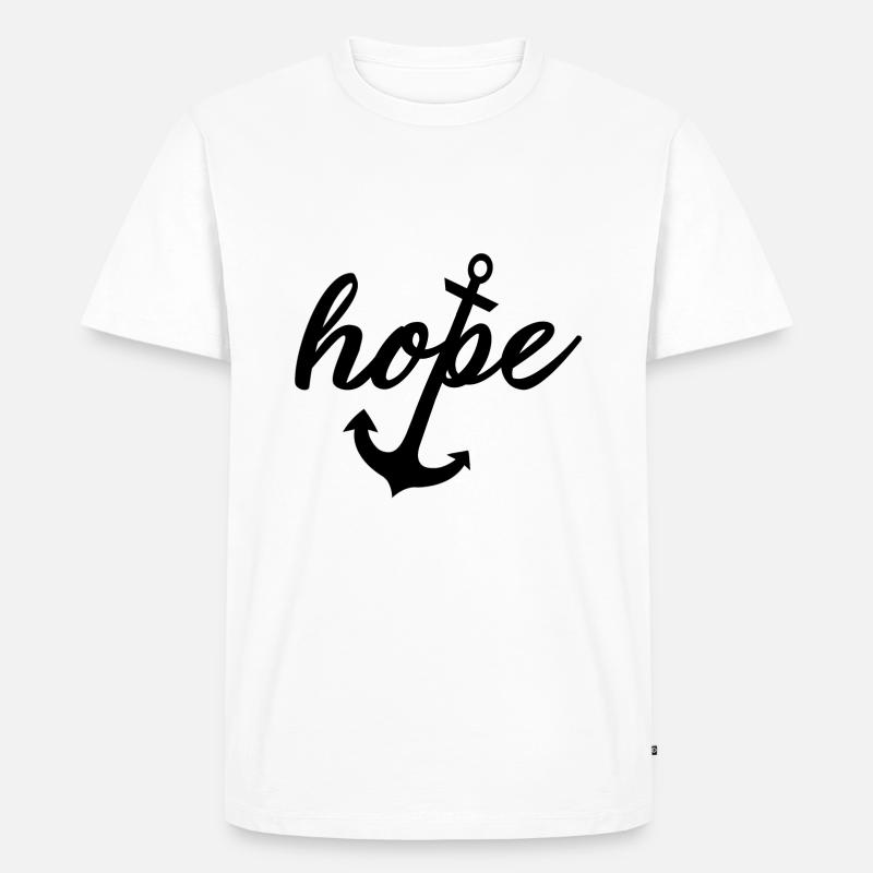Hoffnung 1N - Männer Premium Bio T-Shirt - Weiß