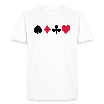 playing cards - Men's Premium Organic T-Shirt - white - Front - Nico (187cm)
