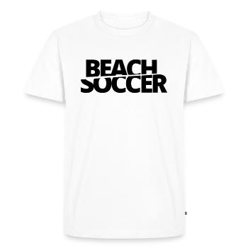 BEACHSOCCER Store Logo - Men's Premium Organic T-Shirt - white - Front - Nico (187cm)