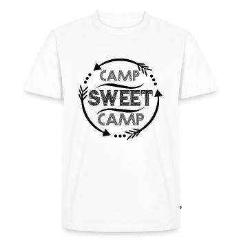 Camp Sweet Camp - T-shirt Premium bio Homme - blanc - Devant - Nico (187cm)