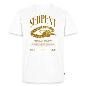 Carpet Python Modern Reptile Keeper Streetwear - Men's Premium Organic T-Shirt - white - Front - Nico (187cm)