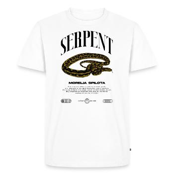 Carpet Python Modern Reptile Keeper Streetwear - Men's Premium Organic T-Shirt - white - Front - Nico (187cm)