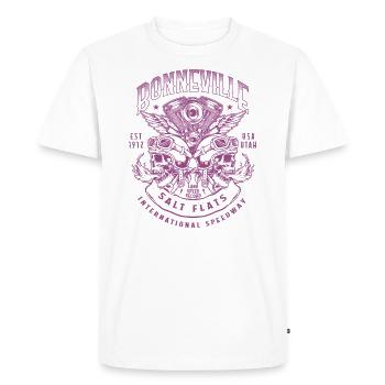Bonneville Salt Flats Course de moto Vintage - T-shirt Premium bio Homme - blanc - Devant - Nico (187cm)