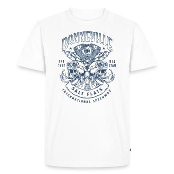 Bonneville Salt Flats Course de moto Vintage - T-shirt Premium bio Homme - blanc - Devant - Nico (187cm)
