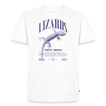 Tokay Gecko Streetwear Gardien de lézard - T-shirt Premium bio Homme - blanc - Devant - Nico (187cm)