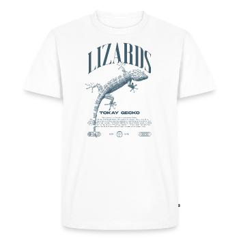Tokay Gecko Streetwear Lizard Keeper - T-shirt Premium bio Homme - blanc - Devant - Nico (187cm)