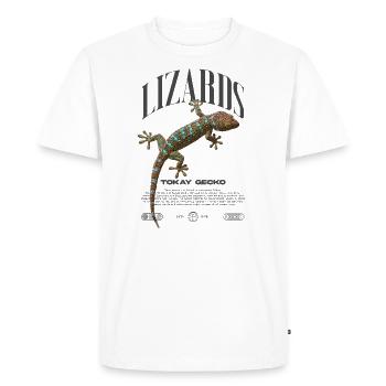 Tokay Gecko Streetwear Lizard Keeper - T-shirt Premium bio Homme - blanc - Devant - Nico (187cm)