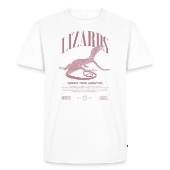 Moniteur d’arbre vert Streetwear gardien de lézard - T-shirt Premium bio Homme - blanc - Devant - Nico (187cm)