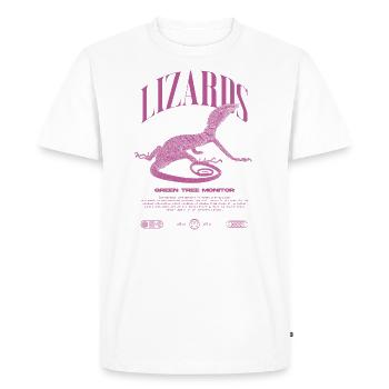 Moniteur d’arbre vert Streetwear gardien de lézard - T-shirt Premium bio Homme - blanc - Devant - Nico (187cm)