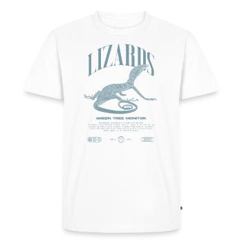 Moniteur d’arbre vert Streetwear gardien de lézard - T-shirt Premium bio Homme - blanc - Devant - Nico (187cm)