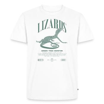 Moniteur d’arbre vert Streetwear gardien de lézard - T-shirt Premium bio Homme - blanc - Devant - Nico (187cm)