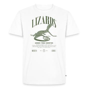 Moniteur d’arbre vert Streetwear gardien de lézard - T-shirt Premium bio Homme - blanc - Devant - Nico (187cm)