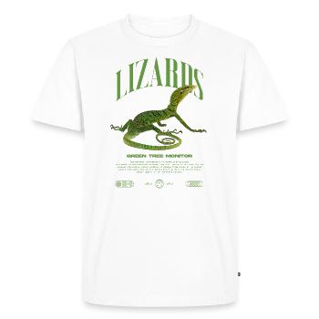 Moniteur d’arbre vert Streetwear gardien de lézard - T-shirt Premium bio Homme - blanc - Devant - Nico (187cm)