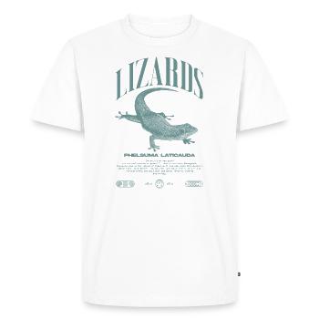Phelsuma laticauda jour Gecko gardien de lézard - T-shirt Premium bio Homme - blanc - Devant - Nico (187cm)