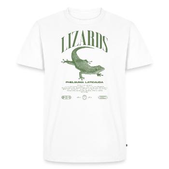 Phelsuma laticauda jour Gecko gardien de lézard - T-shirt Premium bio Homme - blanc - Devant - Nico (187cm)