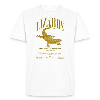 Phelsuma laticauda jour Gecko gardien de lézard - T-shirt Premium bio Homme - blanc - Devant - Nico (187cm)
