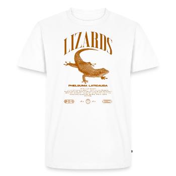 Phelsuma laticauda jour Gecko gardien de lézard - T-shirt Premium bio Homme - blanc - Devant - Nico (187cm)