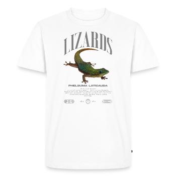 Phelsuma laticauda jour Gecko gardien de lézard - T-shirt Premium bio Homme - blanc - Devant - Nico (187cm)