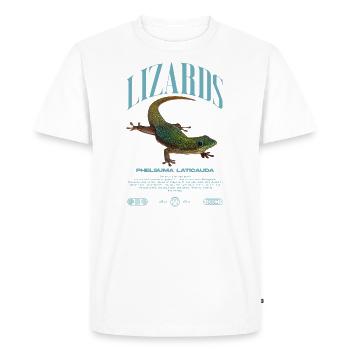 Phelsuma laticauda jour Gecko gardien de lézard - T-shirt Premium bio Homme - blanc - Devant - Nico (187cm)