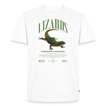 Phelsuma laticauda jour Gecko gardien de lézard - T-shirt Premium bio Homme - blanc - Devant - Nico (187cm)