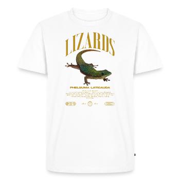 Phelsuma laticauda jour Gecko gardien de lézard - T-shirt Premium bio Homme - blanc - Devant - Nico (187cm)